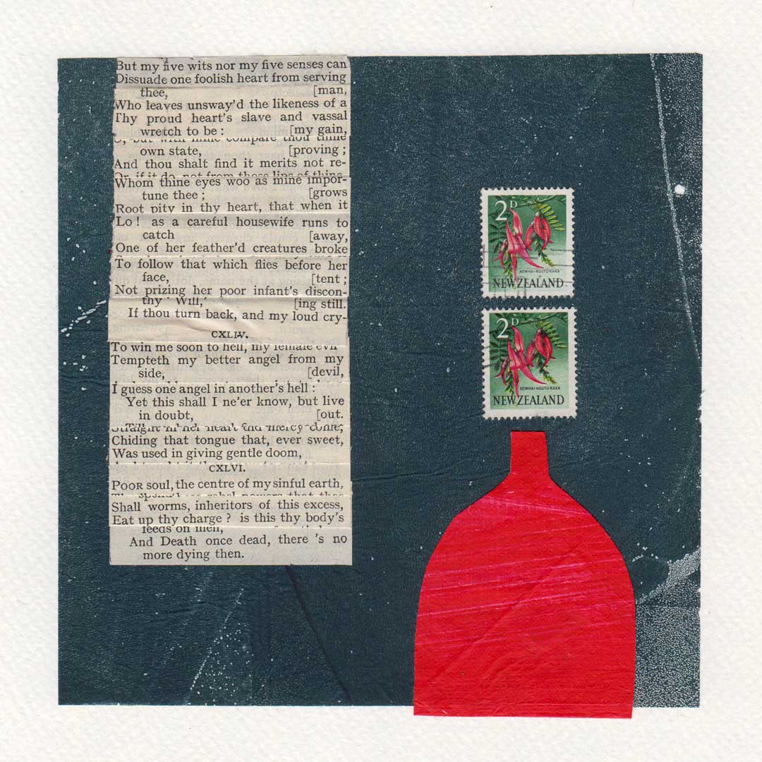 Shakespeare tokonoma - Will's tuppence-worth - collage