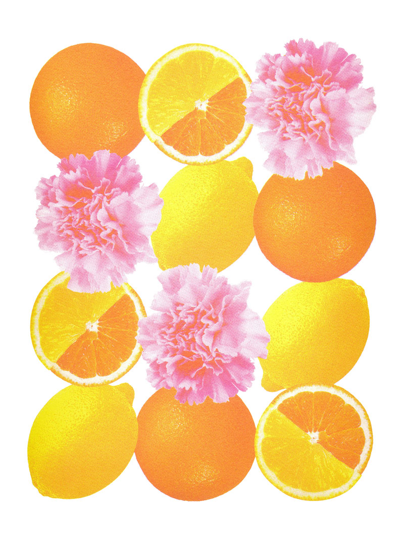 when life gives you lemons and pinks, make oranges - screenprint