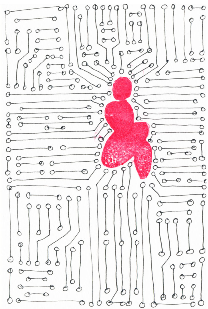 motherboard #2 motherboard - post-human or robot with a heart